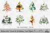 Forest Christmas Tree Clipart Bundle