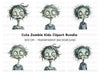 Three Zombie Kids Clipart Bundle