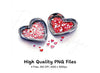 Heart Shaped Tins with Tiny Hearts Clipart Bundle