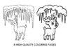 Adorable Reindeer Winter Coloring Books