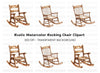 Vintage Wooden Rocking Chair Clipart Bundle
