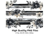 Monochrome Floral Stripes Clipart Bundle