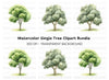 Green Tree Clipart Bundle