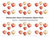Festive Heart Ornament Clipart Bundle