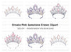Elegant Silver and Pink Tiara Clipart Bundle