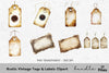 Rustic Vintage Tags Labels Clipart Bundle