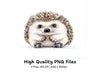 Adorable Hedgehog Clipart Bundle