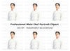 Smiling Male Chef Portrait Clipart Bundle