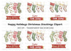 Christmas Stockings and Banners Clipart Bundle