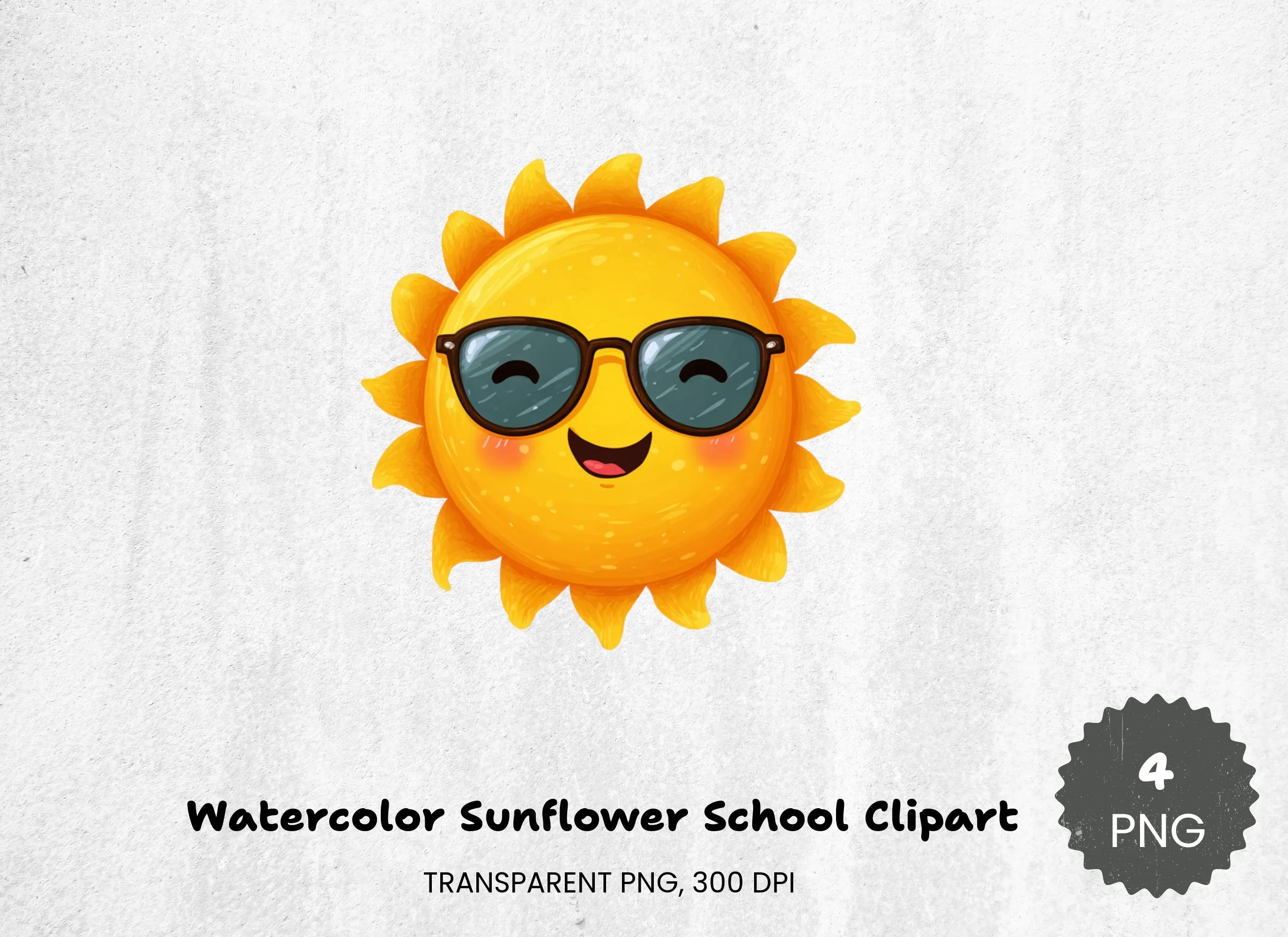Sunflower School Clipart Bundle - CraftNest - Digital Crafting and Art