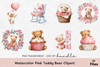 Pink Teddy Bear Clipart Bundle