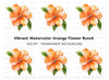 Vibrant Orange Blossom Clipart Bundle