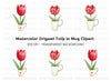 Origami Tulip Clipart Bundle