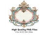 Colorful Baroque Frames Clipart Bundle