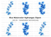 Blue Hydrangea Floral Clipart Bundle