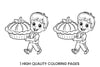 Boy Carrying Pumpkin Pie Coloring Books