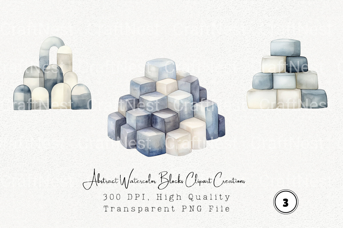Abstract Blocks Creations Clipart Bundle