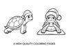Christmas Turtle Coloring Books Coloring Books
