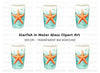 Starfish in Glass Clipart Bundle