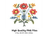 Folk Floral Clipart Bundle