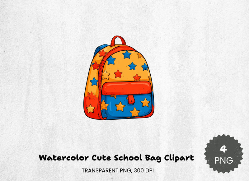 Cute School Bag Clipart Bundle - CraftNest - Digital Crafting and Art