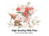 Gnome Holding Rose Bouquet Clipart Bundle