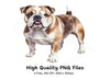 Cute Bulldog Dog Clipart Bundle