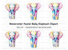 Baby Elephant Clipart Bundle