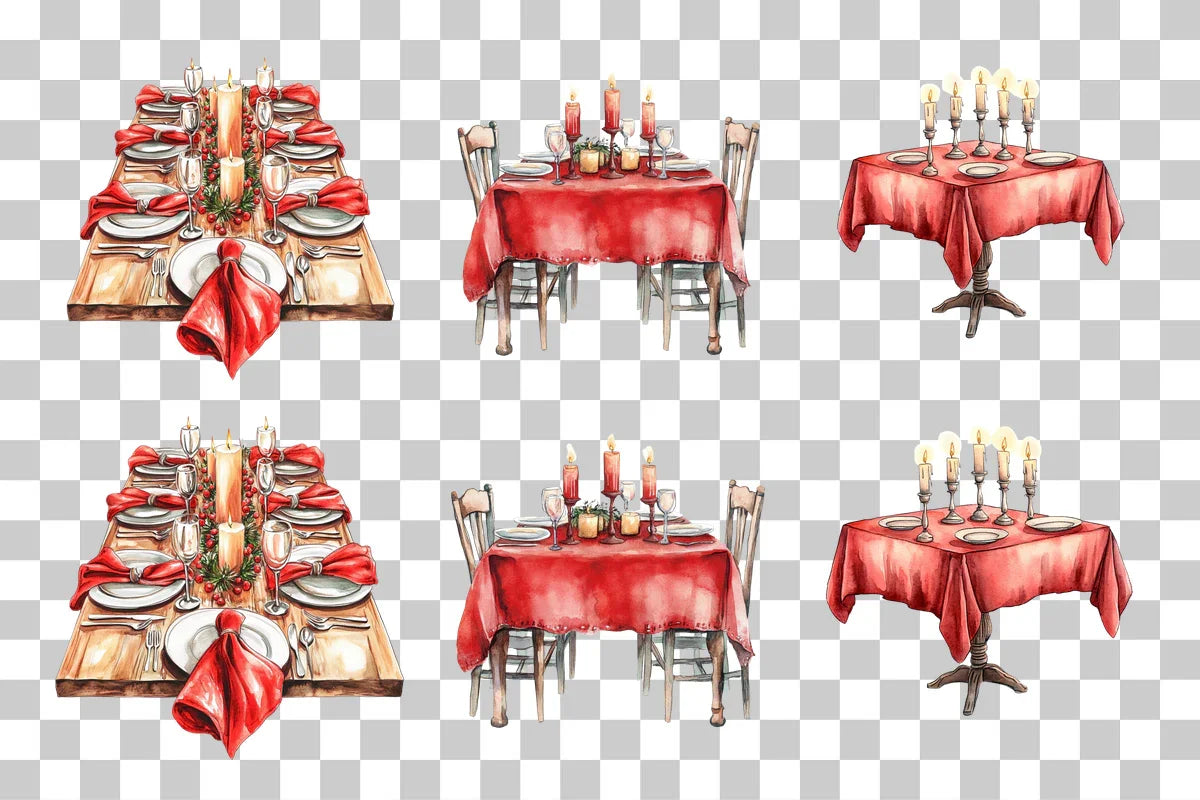 Candle Dinner Clipart Bundle - CraftNest - Digital Crafting and Art