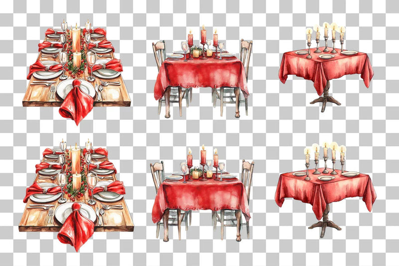 Candle Dinner Clipart Bundle - CraftNest - Digital Crafting and Art