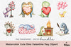 Cute Dino Valentine's Day Clipart Bundle