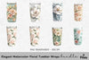 Elegant Floral Tumbler Clipart Bundle