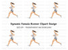 Female Runner Fitness Clipart Bundle