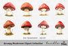 Grumpy Mushroom Clipart Bundle
