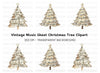 Musical Christmas Tree Clipart Bundle