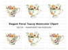 Elegant Floral Teacup Clipart Bundle