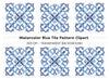 Blue Mandala Tile Clipart Bundle