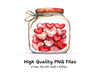 Hearts in Jars Clipart Bundle
