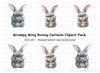 Angry Bunny Clipart Bundle