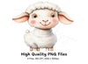 Cute Baby Sheep Clipart Bundle