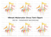 Festive Circus Flags Clipart Bundle