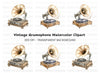 Vintage Gramophone Clipart Bundle