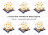 Magical Open Book with Stars Clipart Bundle