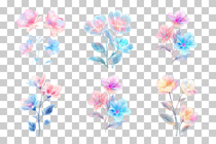 Neon Glowing Floral Art Clipart Bundle - CraftNest - Digital Crafting and Art