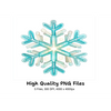 Sparkling Blue Snowflake Clipart Bundle