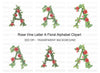 Floral Rose Letter Clipart Bundle