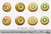 Cute Kiwi Fruit Clipart Bundle