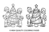 Family Decorating Christmas Tree Coloring Books