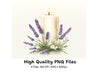 Serene Lavender Candle Clipart Bundle