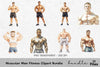 Muscular Men Fitness Clipart Bundle